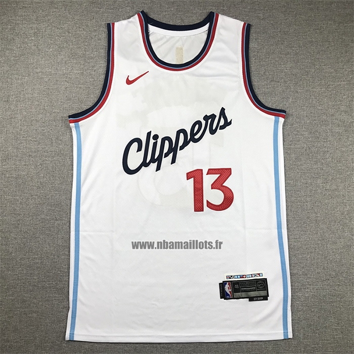 Maillot Los Angeles Clippers Paul George NO 13 Association 2024-25 Blanc